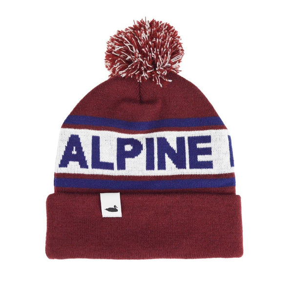 Summit Pom Beanie - Alpine Division #color_burgundy