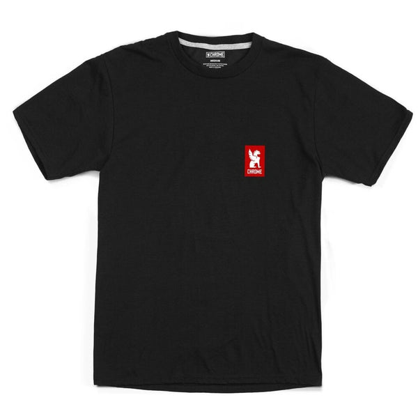 Vertical Red Logo Tee - Chrome Industries #color_black